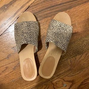 Madewell Evelyn wooden clog sandals